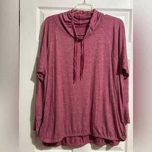 Jones New York Women's Raspberry Cowl Neck Hoodie